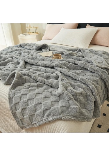 Gri Yatak Battaniyeleri Yumuşak Rahat Rahat Katı Siyah Kadife Atmak Battaniye Kanepe Taşınabilir Seyahat Flanel Battaniye Kapağı 100 150cm