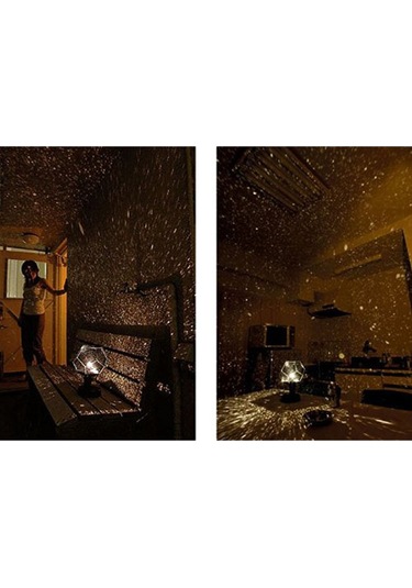 Geeroyoo Plastik Küresel Sarı Işık Led Evren Yıldız Projektörü - Ceiling Ve Duvar Gösterimi, Usb/aa Pil İle Çalışır, Ayarlanabilir Rotatif Tabanlı