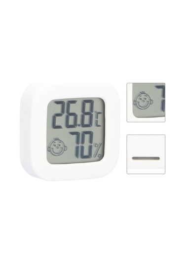 Besthome1 Duvara Monte Mini Nem Ve Sıcaklık Ölçer, Konfor Göstergeli, İki Odalı İzleme Cihazı