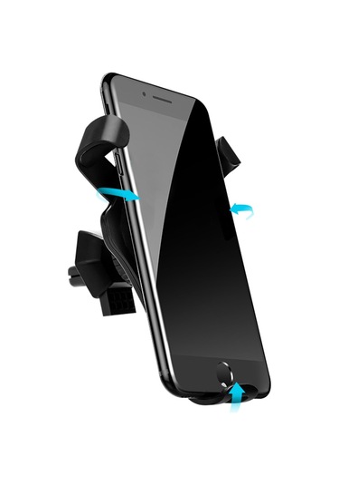 Yunboo Araç İçin Hızlı Şarjlı Qi Kablosuz Telefon Tutucu - 360 Dönebilir