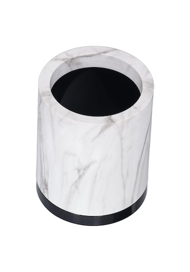 Ganzhoushop Mermer Desen Kalemlik Güzel Mermer Desen Kaymaz Abs Makyaj Fırçası Kalemlik Kırtasiye Depolama Kalemlik