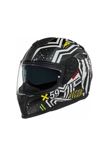 Nexx SX.100 Enigma Kask Beyaz Mat Siyah
