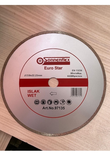 Seramik İçin Elmas Kesme Diski Islak-wet 230x22.23mm Sonnenflex