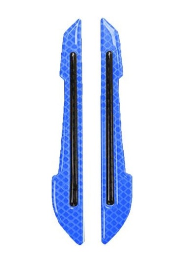 Mavi 1 Çift Anti-çarpışma Şerit Evrensel Araba Malzemeleri Güçlü Yapışma Otomatik Kaçınma Koruyucu Etiket Mini Anti-çizik