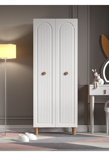 Bohem 2 Kapaklı Gardırop Mdf Kapak Ceviz