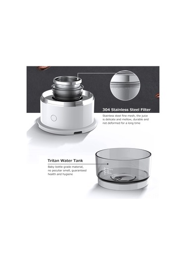 Mufunye Taşınabilir Espresso Makinesi - Mini Elektrikli Drip Kahve Makinesi, Tritan Tanklı