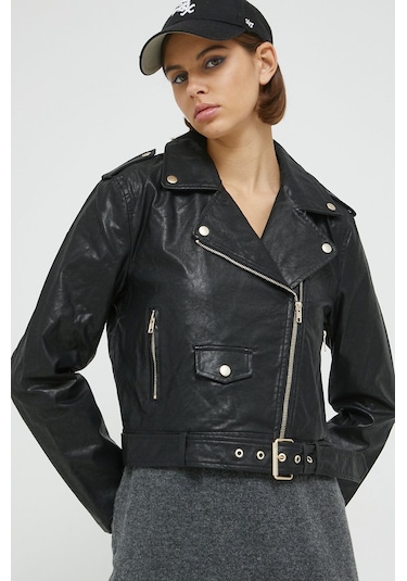 Only Kadın Deri Ceket Onlcmila Faux Leath Biker Jacket - 15265315 001