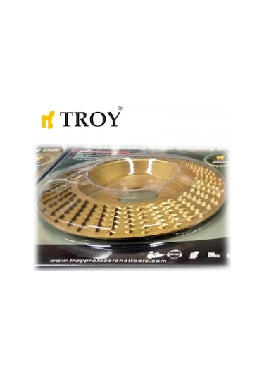 Troy 25076 Avuç Taşlama İçin Ahşap Aşındırıcı Disk, Trapezoidal, 125mm