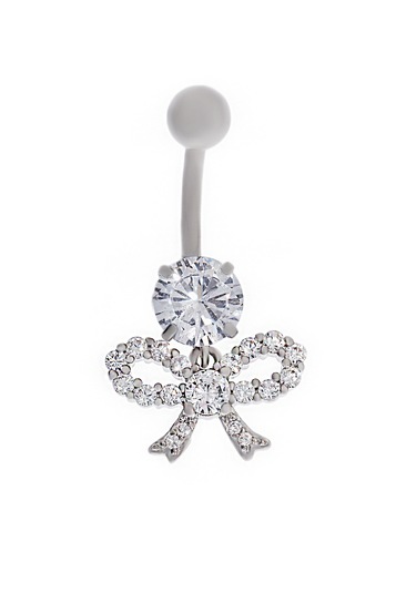 Kadın Fiyonk Model Tektaş Detay Taşlı Çelik Piercing