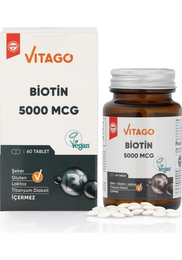Vitago Premium Biotin 5000 Mcg 60 Tablet