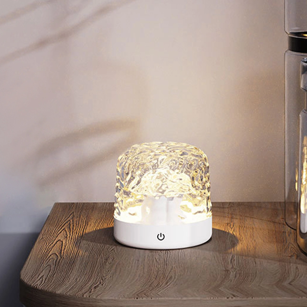 Folinda Led Yatak Odası Ambiyans Lambası - Şarjlı, Dokunmatik, 3 Renk, Solunum Efekti, Parlaklık Ayarlanabilir, Dahili Pil Diğer