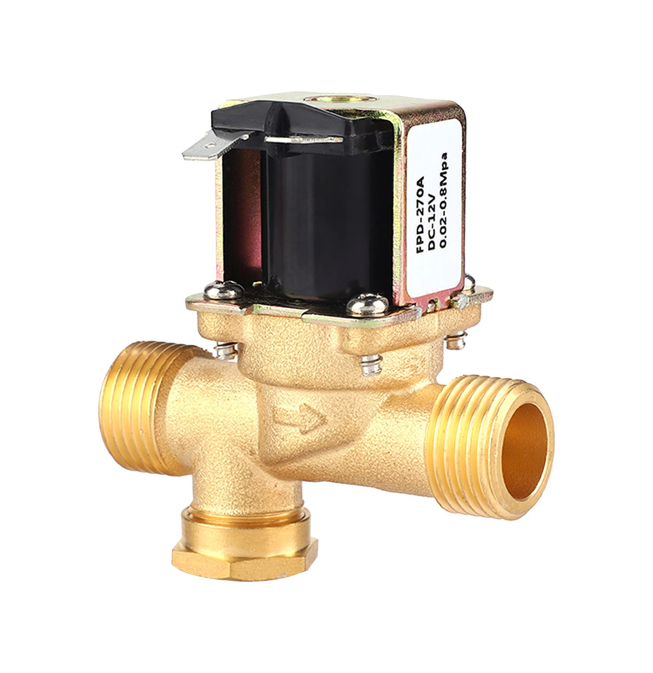 Tenfowee 12v Dc Bakır Elektromanyetik Valf - Güneş Enerjisi Sıcak Su Makinesi İçin Kapatılmış Su Girişi Valfi 1/2"