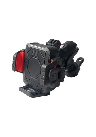 Torima Jx-063 Siyah Plastik Motosiklet Sabitleyici 360 Döner Telefon Tutucu Siyah