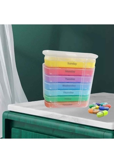 Pazly Vitamin Suntek Kasa Hap Haftalık Günlük Düzenleyici 7 Ub Diğer