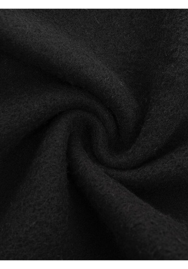 Kallima Kışlık Polarlı Yüksek Bel Siyah Bol Paça Eşofman Altı Siyah