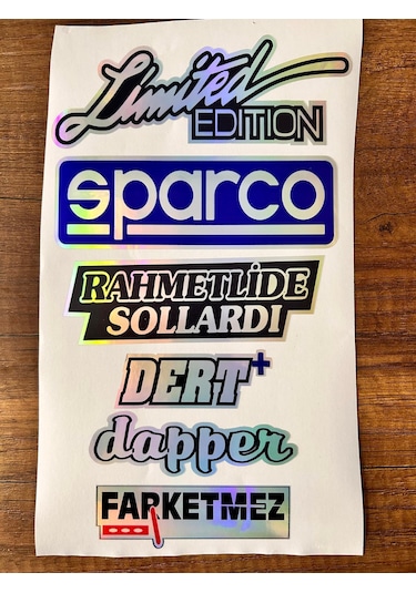 Araç Arka Cam Yazısı Hologramlı Yan Kapı, Yan Cam Stickerı Limited Edıtıon