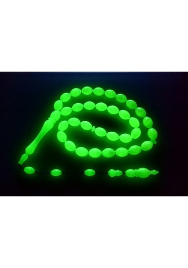 Kedi Gözü Arpa Kesim Sistemli Karanlıkta Parlayan Fosforlu Tesbih