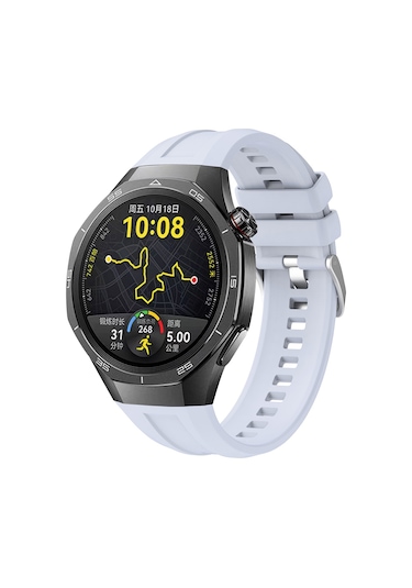 Kilifone - Huawei Watch Gt5 Pro 46mm Uyumlu - Kordon Silikon Kordon Strap Kayış Krd-130 - Buz Mavisi