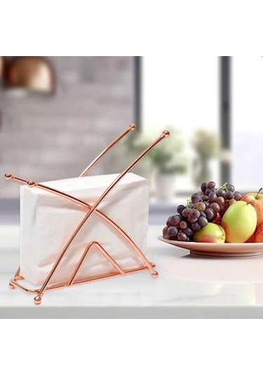 Soğuk Siyah Ayakta Metal Doku Tutucu Geometrik Ağır Demir Yemek Masası Kağıt Havlu Peçete Klip Dağıtıcı Organizatör Ev Otel Mutfak Malzemeleri