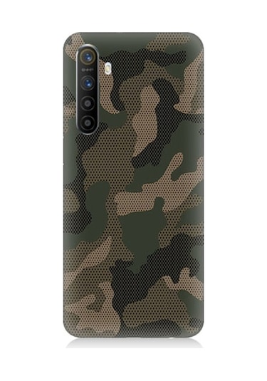 Realme Xt Uyumlu Kamuflaj Desenli Silikon Kılıf