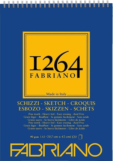 Fabriano 1264 Sketch Paper Eskiz Çizim Defteri 90 G A3 120 Yp Üs