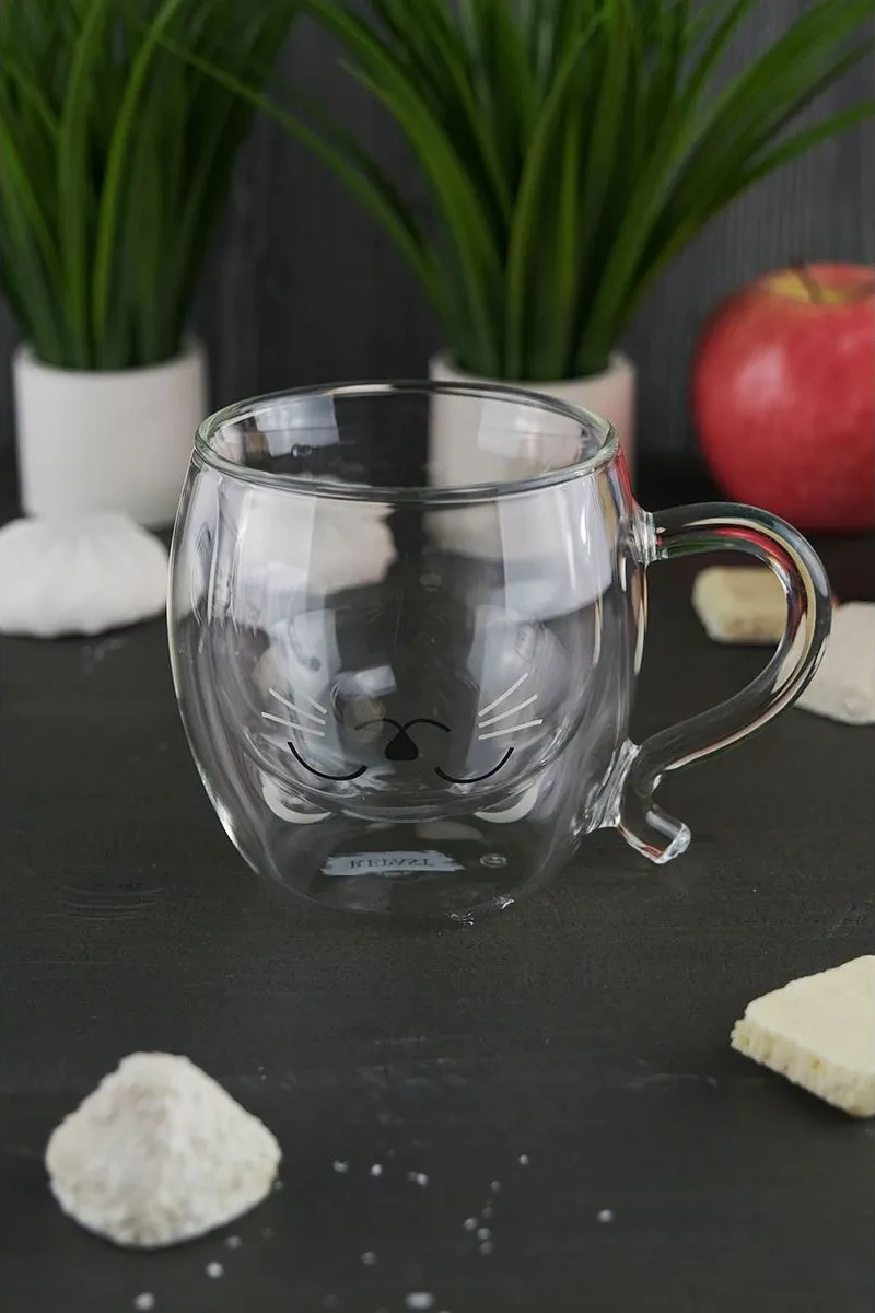 Repast Çift Camlı Animals Bardak Seti 250 Ml 2 Adet 259911330 Beyaz