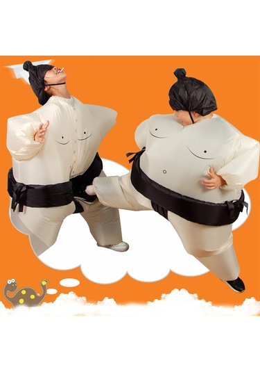 Hfambition Çocuklar İçin Japon Stili Sumo Şişme Kostüm - Halloween Cosplay Prop 1.2-1.45m Çok Renkli
