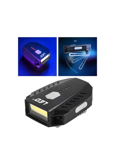 Suntek El Feneri Meşale Şarj Edilebilir Kafa Led Far Işığı Siyah