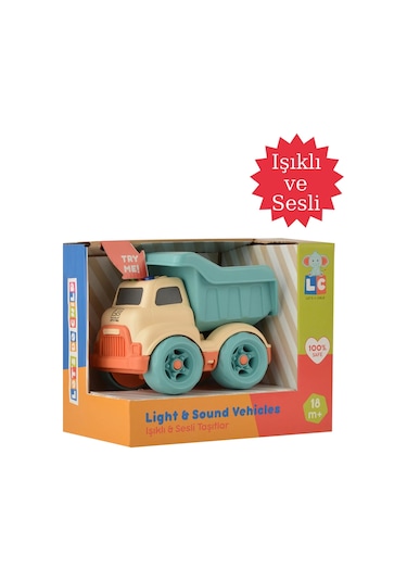Lc Işıklı Ve Sesli Minik Kamyon Beyaz