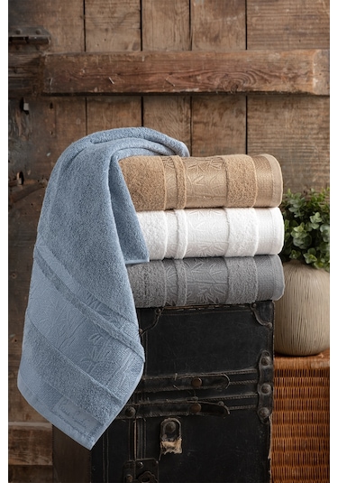 Pierre Cardin 4'lü Bambu Yüz Havlusu Palm