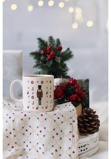 Keramika New Year Kurşun Asker Kupa 10 Cm Çok Renkli