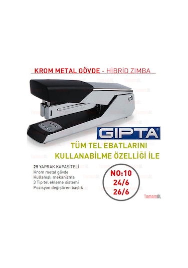 Gıpta Metal Zımba Makinesi Tüm Telleri Tek Makinede Kullanan Hıbr