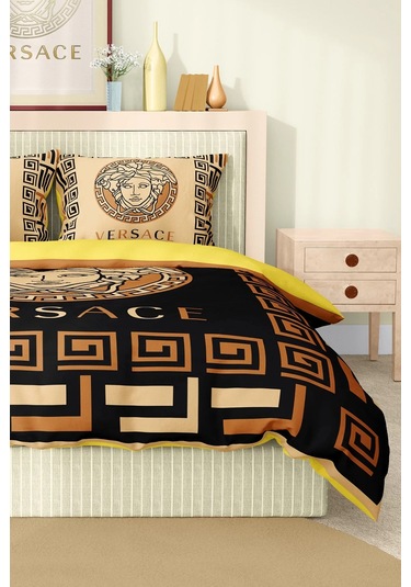 Marka Nevresim Takımı Çift Kişilik Pamuklu Saten Kumaş 6 Parça 3d Dijital Baskı Duvet Cover Set Model No:100 Renkli