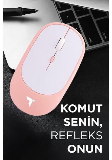 Torima Tm-16 Pembe Kablosuz Çift Modlu Sessiz Mouse Fare 001