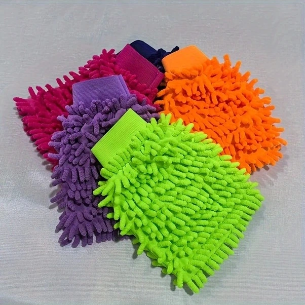 Trendooze Turcoshop11 2'li Paket Turuncu Süper Mikrofiber Eldiven, Çiziksiz Temizleme