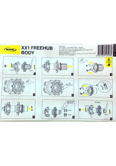 Mavic Freewheel Body Its2 Xd Sram 2350101 Çok Renkli