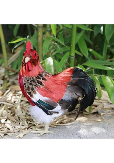 Suntek Yapay Gerçekçi Horoz Şekil Ev Açık Bahçe Dekor 24x20
