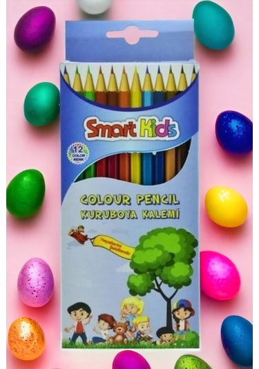 Smart Kids Kuru Boya 12 Renk Boya Kalemi Çok Renkli