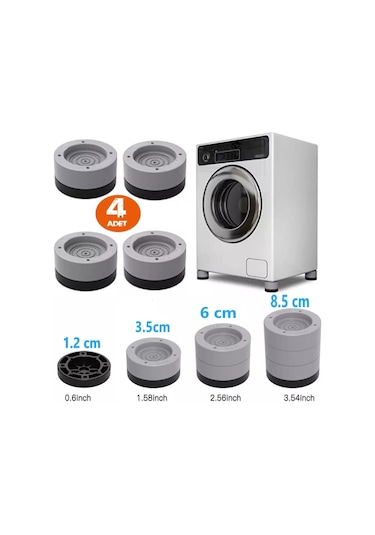 Beyaz Eşya Ayağı Çamaşır Makinesi Titreşim Önleyici Ayak 8,5 Cm - 540888213