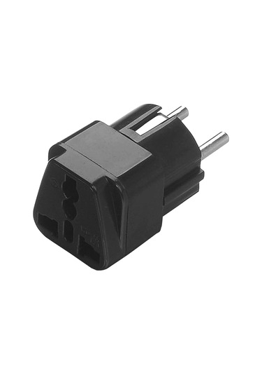 Symbee Siyah Avrupa Standartı Adaptör - 10a/16a Akım, 250v Gerilim, 2800w Güç - Ev Ve Seyahat İçin Evrensel Fiş Dönüştürücü