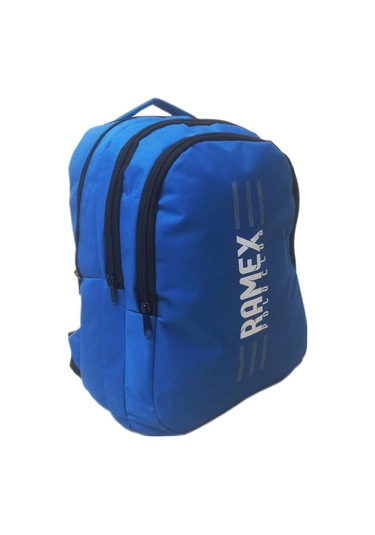 Unisex Mavi Ramex Sırt Çantası Büyük Boy Seyahat Okul Çantası Su Itici MAvi