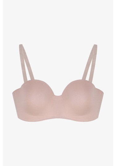 Kadın Dolgusuz Mikro Straplez Sütyen Kavun İçi