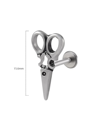 Dreamlee Cerrahi Çelik Yılan Kulak Piercingi - Tragus Ve Kıkırdak Piercing Takısı - Buda Heykeli Labretmorwhıte Mor