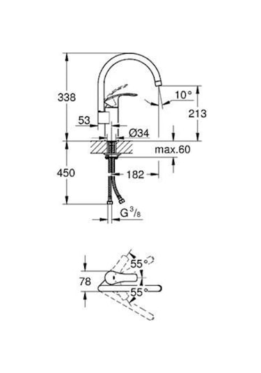 Grohe Eurosmart Eviye Bataryası 33202002