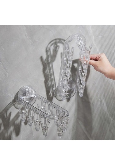 Ganzhoushop Fonksiyonel Emişli Elbise Askısı Kurutma Rafı Banyo Mutfak Yatak Odası İçin Mükemmeldir Ek Askı Alanı Sunargri Çok Renkli