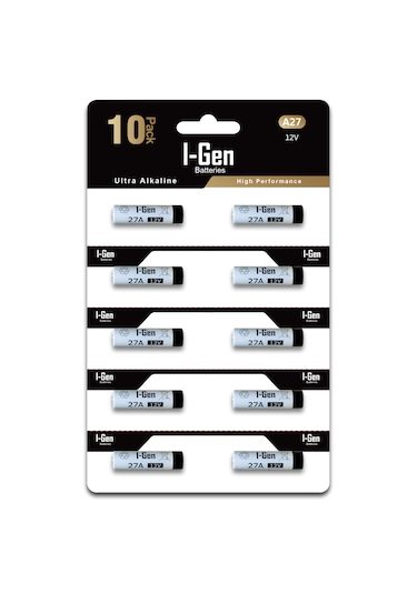 I-Gen 27A Pil 10'lu Paket 12V MN27 PİL (27A / A27 / L828)