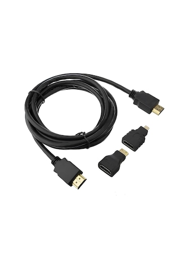 1.5 M 1.4v 3d Hdmı Kablo Mini Micro Uç 3in1 Çevirici Dönüştürücü