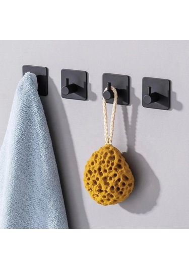 Ardini Kendinden Yapışkanlı Askılık Mat Siyah 01 Pakette 5 Adet Mat Siyah