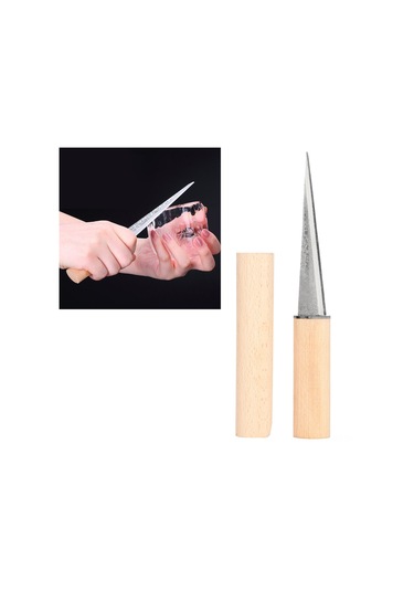 Geeroyoo Bar Ve Restoranlar İçin Ahşap Saplı Halka Buz Kesici Bıçağı - Dayanıklı Yüksek Karbon Çelik Bıçak Ve Koruyucu Kılıf Diğer