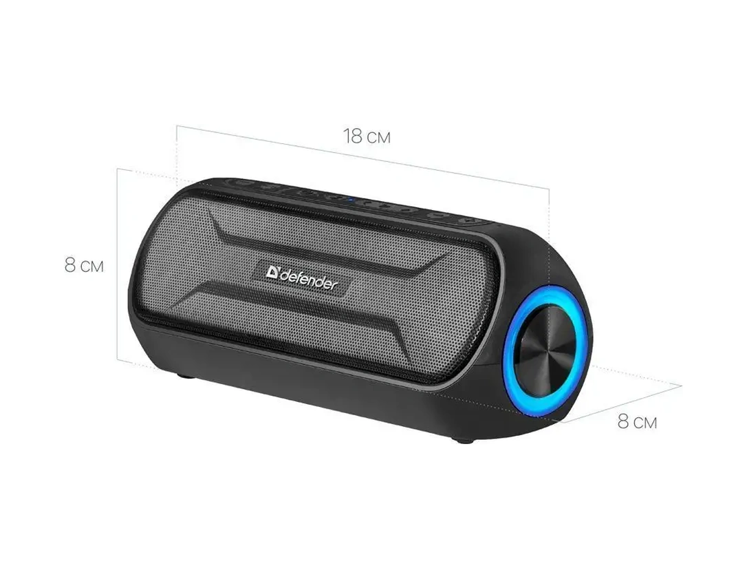 Defender Kablosuz Bluetooth Hoparlör, Aydınlatmalı 8859765